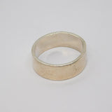 Sterling Silver Chunky Wide Wedding Band Ring Vintage c1970 Size S