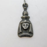Egyptian .800 Silver Pharaoh Form Charm Pendant Vintage c1950