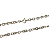Sterling Silver Cable Link Chain Necklace Vintage c1970s 24" Length
