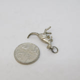Sterling Silver Kangaroo Charm Pendant Vintage c1970