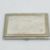 20th Century Indian White Metal Souvenir Cigarette Case Antique c1930s