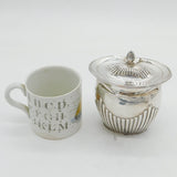 Art Deco Sterling Silver Fluted Tea Caddy Antique 1911 Sheffield