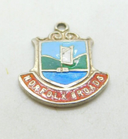 Sterling Silver & Enamel 'Norfolk Broads' Charm Vintage c1960