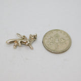 Sterling Silver Fox Form Charm Pendant Vintage c1970s