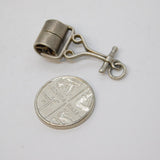 Sterling Silver Lawn Roller Charm Pendant Vintage c1970
