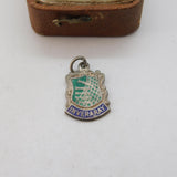 Sterling Silver Enamel Inveraray Travel Shield Charm Pendant Vintage c1970