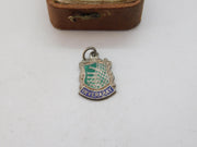 Sterling Silver Enamel Inveraray Travel Shield Charm Pendant Vintage c1970