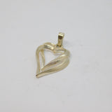 Sterling Silver Two Entwined Open Hearts Charm Pendant Vintage c1970