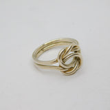Sterling Silver Double Intertwined Infinity Knot Dress Ring Modern c1990 Size P