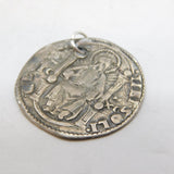 13th Century Silver Venetian Gross Coin Charm Pendant c1250 AD
