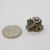 Sterling Silver Opening Pub Tavern Charm Pendant Vintage c1970s