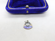 Sterling Silver Enamel Bowling Charm Pendant Vintage c1970