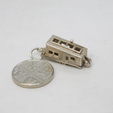 Sterling Silver Alpine Train Carriage Charm Pendant Vintage c1970