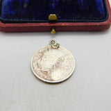 Silver Dipped Authentic French 1 Franc Coin Charm Pendant 1940