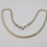 Chunky Studio Sterling Silver Snake Chain Necklace Vintage c1970s