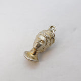 Sterling Silver Cast Queen Elizabeth Bust Charm Pendant Vintage c1970