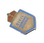 WWII Sterling Silver Enamel 'Civil Nursing Reserve' Brooch Antique c1940