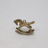 Sterling Silver Rocking Horse Charm Pendant Vintage c1970