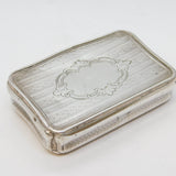 19th Century Dutch Sterling Silver Floral Snuff Box Antique c1820s