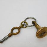 Georgian Gilt Metal 'Thomas' Named Fob Seal & Watch Key on Split Ring Antique