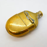 Victorian Brass Novelty Hipflask Vesta Case Antique c1880s