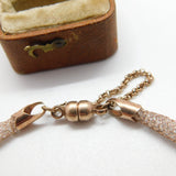 Rose Gold on Sterling Silver Sparkling Dress Bracelet Vintage c1990 18cm Length