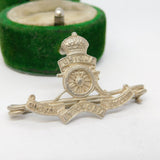 WWII Sterling Silver Royal Artillery Sweetheart Brooch Antique c1940