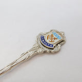 Sterling Silver & Enamel Exmouth Souvenir Spoon Antique 1963 Birmingham
