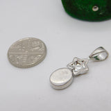 Sterling Silver Doublet Opal Star Drop Charm Pendant Vintage c1970