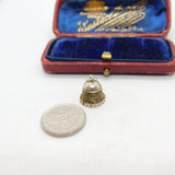 Sterling Silver Little Churchbell Charm Pendant Vintage c1970