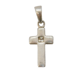 Sterling Silver Paste Set Cross Charm Pendant Vintage c1970s