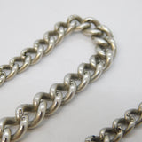 Edwardian Sterling Silver Graduating Albert Watch Chain Antique 1910 Birmingham
