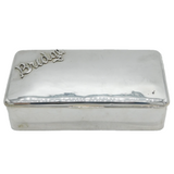 Sterling Silver Mounted Large Bridge Cards Box Antique 1928 Birmingham
