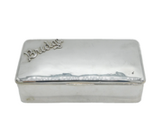 Sterling Silver Mounted Large Bridge Cards Box Antique 1928 Birmingham
