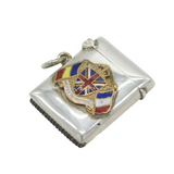 Sterling Silver & Enamel WW1 Allied Flags Vesta Case Antique Birmingham