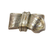 Victorian Sterling Silver Buckle Form Sweetheart Brooch Antique c1880s