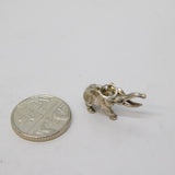 Sterling Silver Lucky Elephant Charm Pendant Vintage c1970