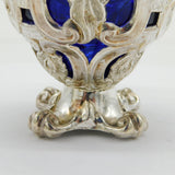Victorian Sterling Silver Rococo Shell Style Salt Cellar Antique 1845 Sheffield