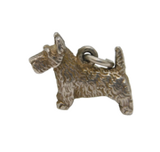 Sterling Silver Westie Terrier Dog Charm Pendant Vintage c1970s