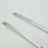 Edwardian Sterling Silver Pair of Lobster Picks Antique 1907 Sheffield