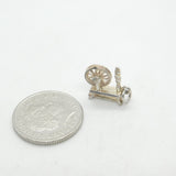 Sterling Silver Traditional Spinning Wheel Charm Vintage c1970