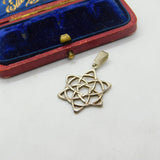 Sterling Silver Celtic Style Star Charm Pendant Vintage c1970