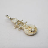 Sterling Silver Banjo Guitar Charm Pendant Vintage c1970