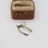 Sterling Silver Good Luck Wishbone Charm Pendant Vintage c1970