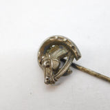Victorian Sterling Silver Racehorse Form Lucky Stick Pin Antique c1880