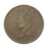 19th Century Copper Brutus Walthamstow Copper Company Token Coin Antique