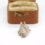 Sterling Silver Ox Head Charm Pendant Vintage c1970
