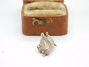 Sterling Silver Ox Head Charm Pendant Vintage c1970