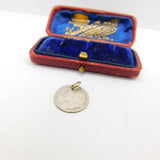 Sterling Silver Queen Victoria Threepence Coin Charm Pendant Vintage 1899