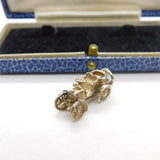 Sterling Silver Traditional Motor Car Opening Charm Pendant Vintage c1970